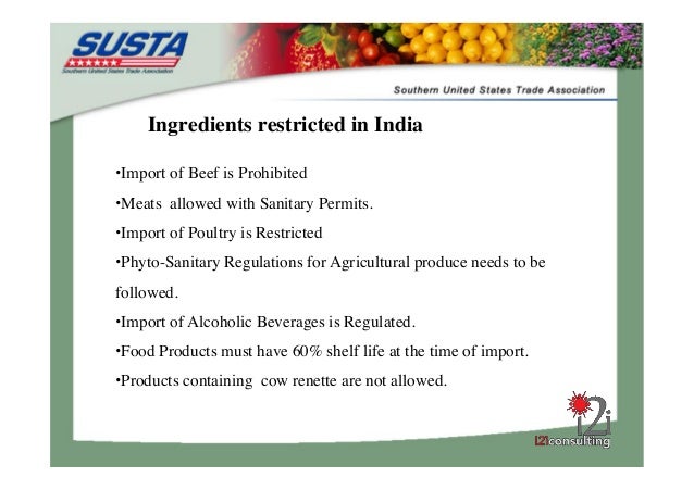 how to import food products in india