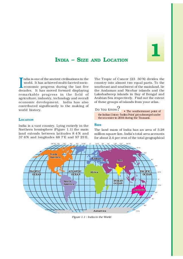 india size and location Study material and notes of ch 1 india - size and location class 9th geography. india size and location Study material and notes of ch 1 india - size and location class 9th geography.