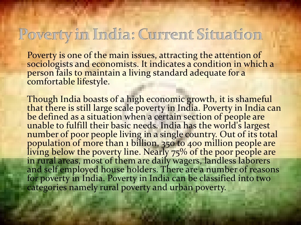short speech on poverty in india