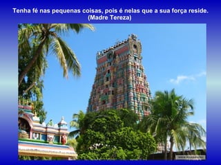 Tenha fé nas pequenas coisas, pois é nelas que a sua força reside. (Madre Tereza)  