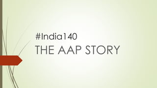 #India140
THE AAP STORY
 