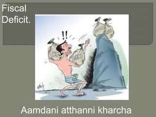 Fiscal
Deficit.
Aamdani atthanni kharcha
 