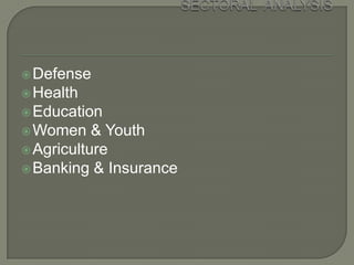 Defense
Health
Education
Women & Youth
Agriculture
Banking & Insurance
 