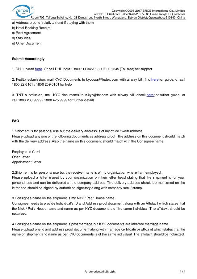India Customs Know Your Customer Kyc Documents Upload Process B