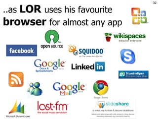 ..as  LOR  uses his favourite  browser  for almost any app 