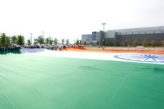 Largest flag of India in Chicago