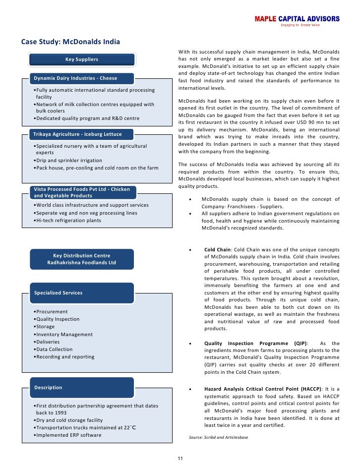 Mcdonald's strategy in india case study