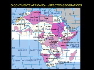 O CONTINENTE AFRICANO - aSPECTOS GEOGRÁFICOS
 