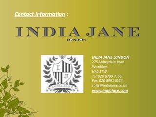 India Jane London Online Furniture Store in London UK PPT
