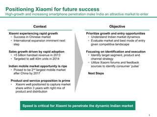 XIOAMI Global- India Market Entry 2014