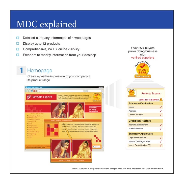 2007 IndiaMART Product Sales Brochure