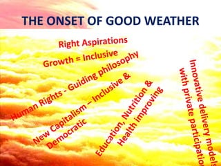 THE ONSET OF GOOD WEATHER
 