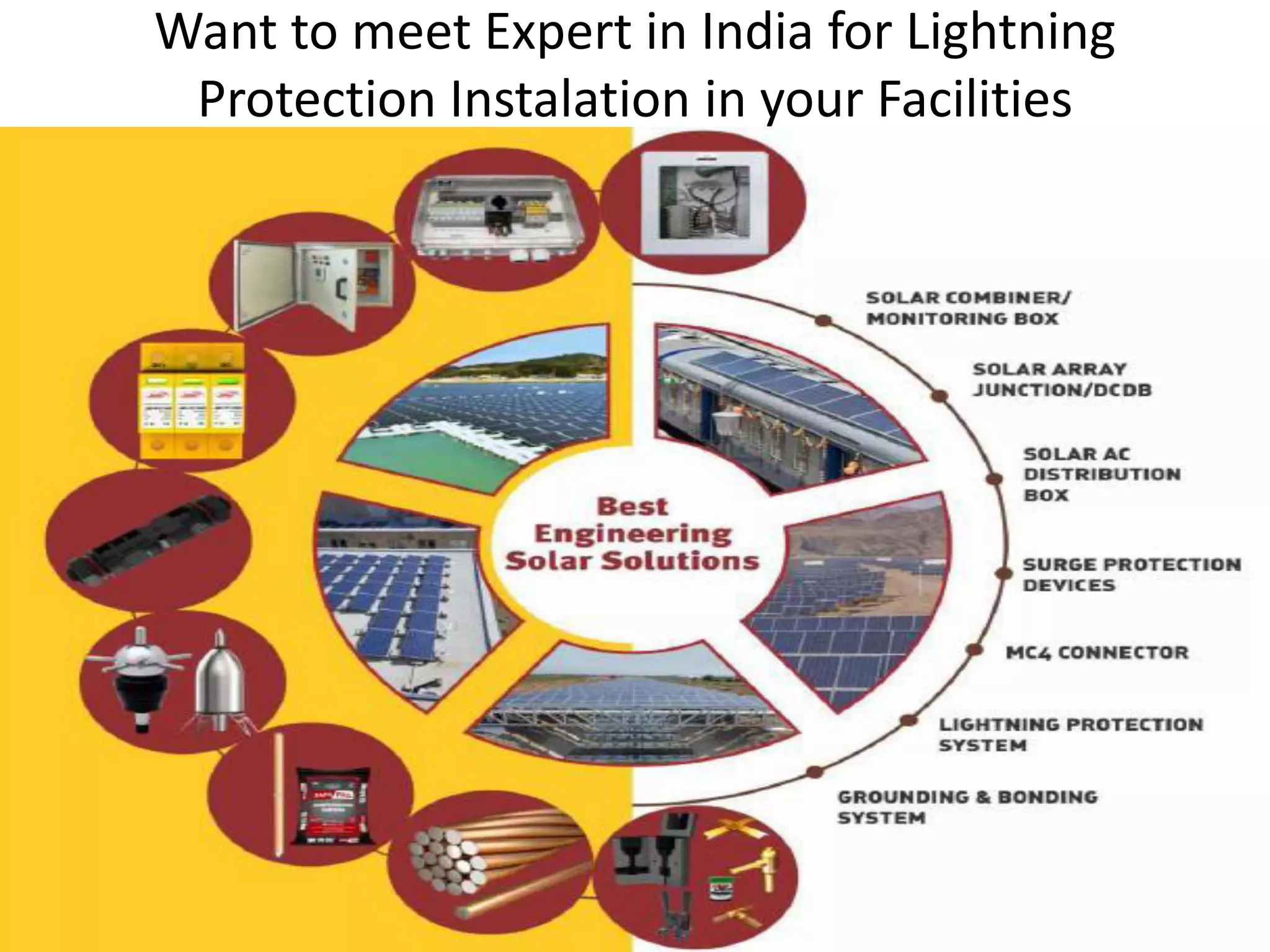 Want to meet Expert in India for Lightning
Protection Instalation in your Facilities
 