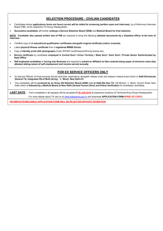 Asb Application Form Indian Army Vacancies 2014 notification | PDF