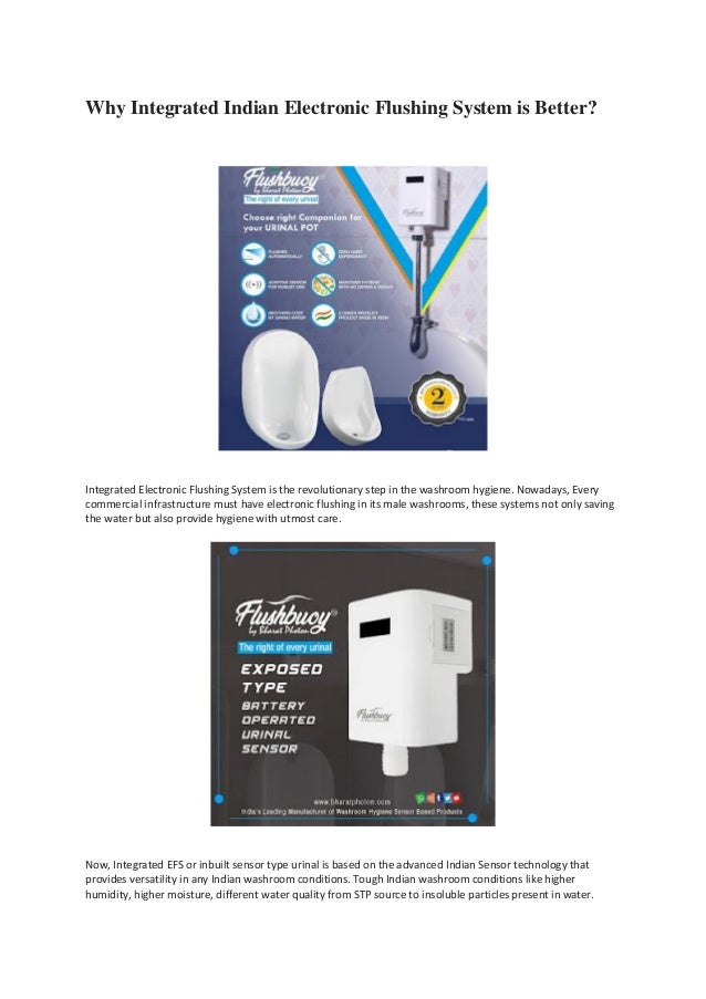 Indian electronic flushing system is better?