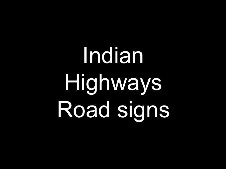 Indian Highways Road signs 