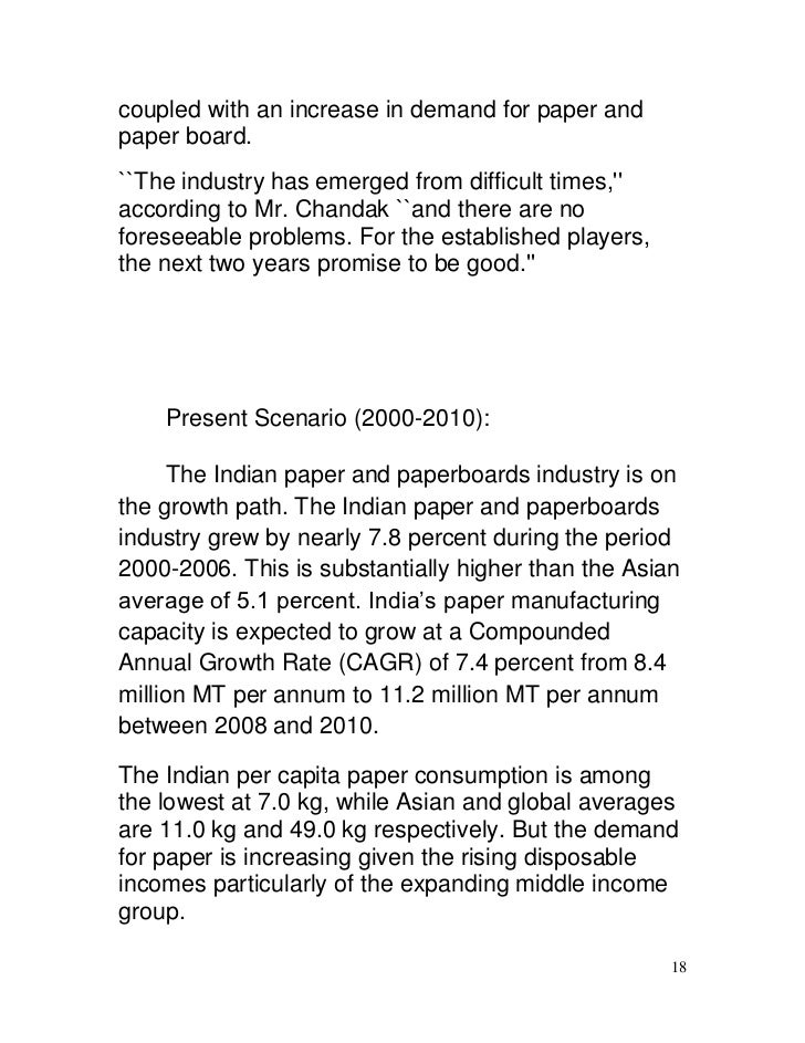 Indian paper industry-1990-2010-