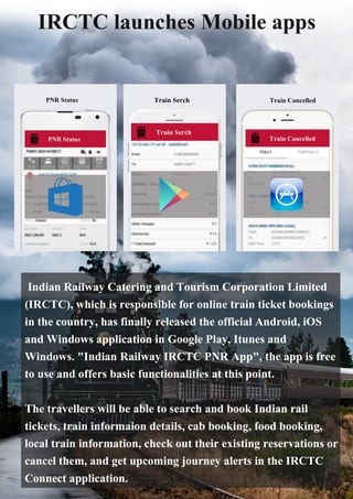 Indian Railway IRCTC Mobile App