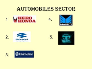 AUTOMOBILES SECTOR 1  4. 2.  5. 3. 