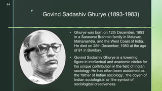 Indian and western sociologists | PPTX