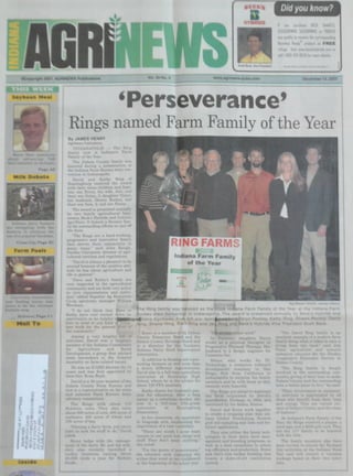 2008 Indiana Farm Family of the Year