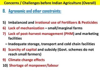 Indian Agricultural Concerns and Future Prospects of Agriculture in ...