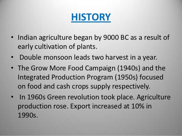 indian agriculture