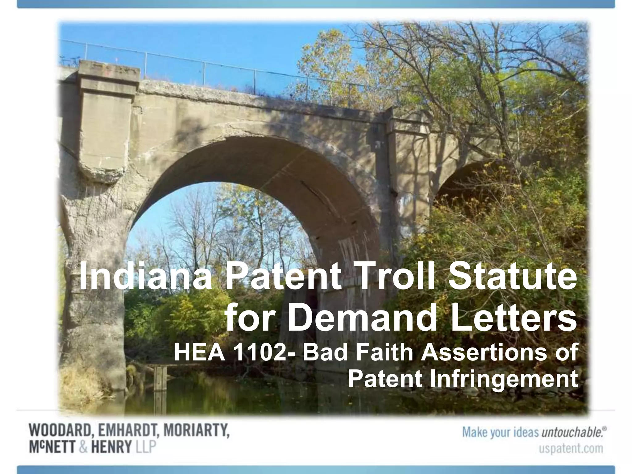 Recent Change to the Indiana Code to Address Patent Demand Letters from ...