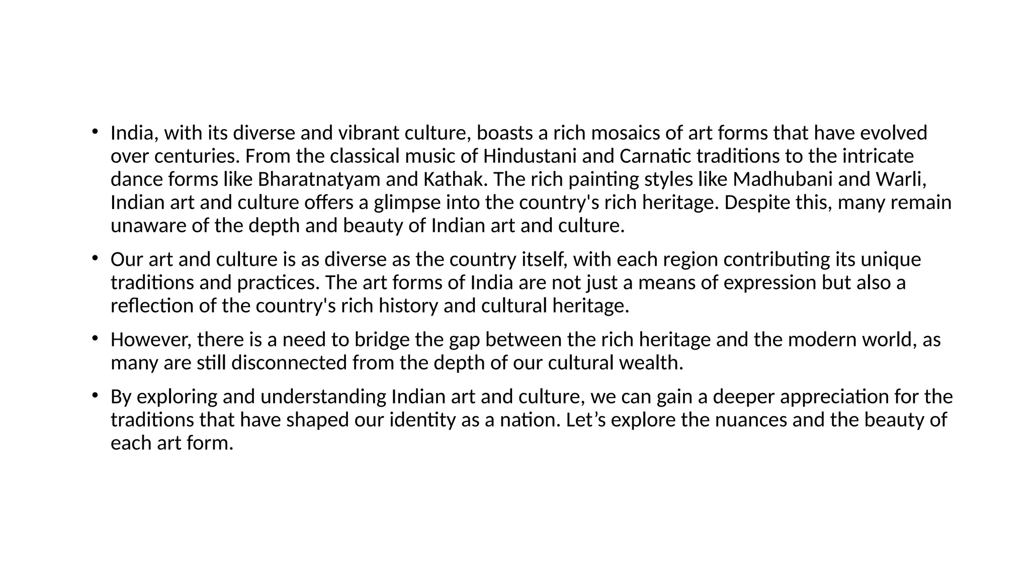Indian Art & Culture: A Walk Through Country's Heritage | PPTX