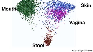 Mouth
Stool
Vagina
Skin
Source: Knight Lab, UCSD
 