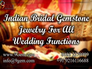 Indian bridal gemstone jewelry for all wedding functions