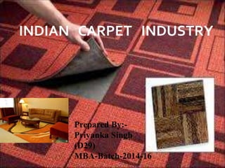 INDIAN CARPET INDUSTRY
 