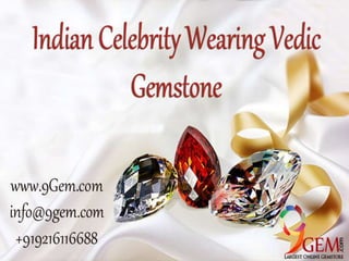 Indian celebrity wearing vedic gemstone