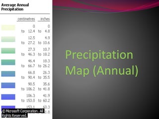 Precipitation
Map (Annual)
 