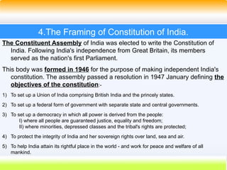 Indian Constitution summary and details of India | PPTX