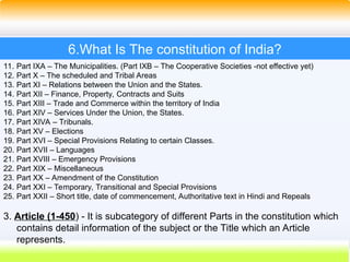 Constitution of India [world's largest written constitution] unit II.ppt