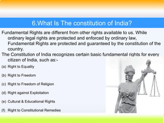 Constitution of India [world's largest written constitution] unit II.ppt