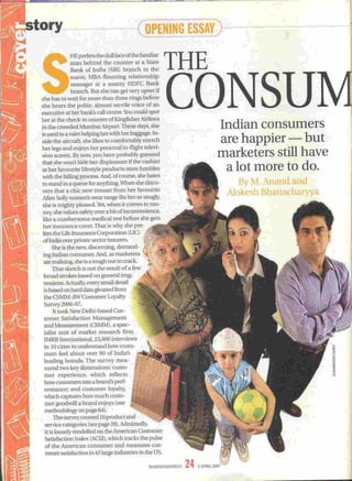 Indian Consumer Satisfaction And Loyalty Index
