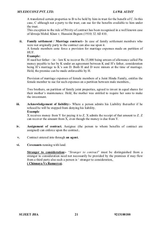 audit doctrine of privity and case It has been directed by certain rules and doctrine of privity is also an important rule of it this particular rule has been established since a long time but is not free from exception this paper thus aims to study the doctrine of privity of contract and some exceptions attached to it. audit doctrine of privity and case It has been directed by certain rules and doctrine of privity is also an important rule of it this particular rule has been established since a long time but is not free from exception this paper thus aims to study the doctrine of privity of contract and some exceptions attached to it.