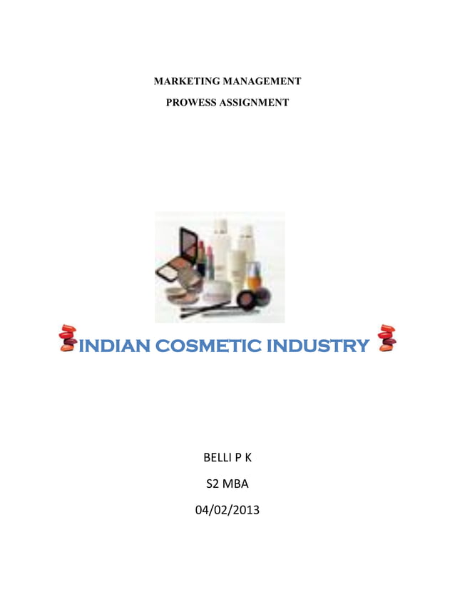 Indian cosmetic industry  PDF