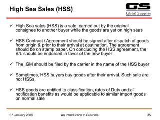 Hss Dispatch Indian_Customs_Laws_and_Procedures_Intranet.ppt
