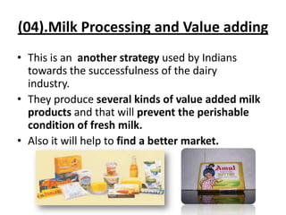 (05). Marketing of milk products in
                India
• Marketing is basically doing by big companies , well
  establi...