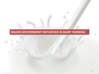 MAJOR GOVERNMENT INITIATIVES IN DAIRY FARMING
39
 