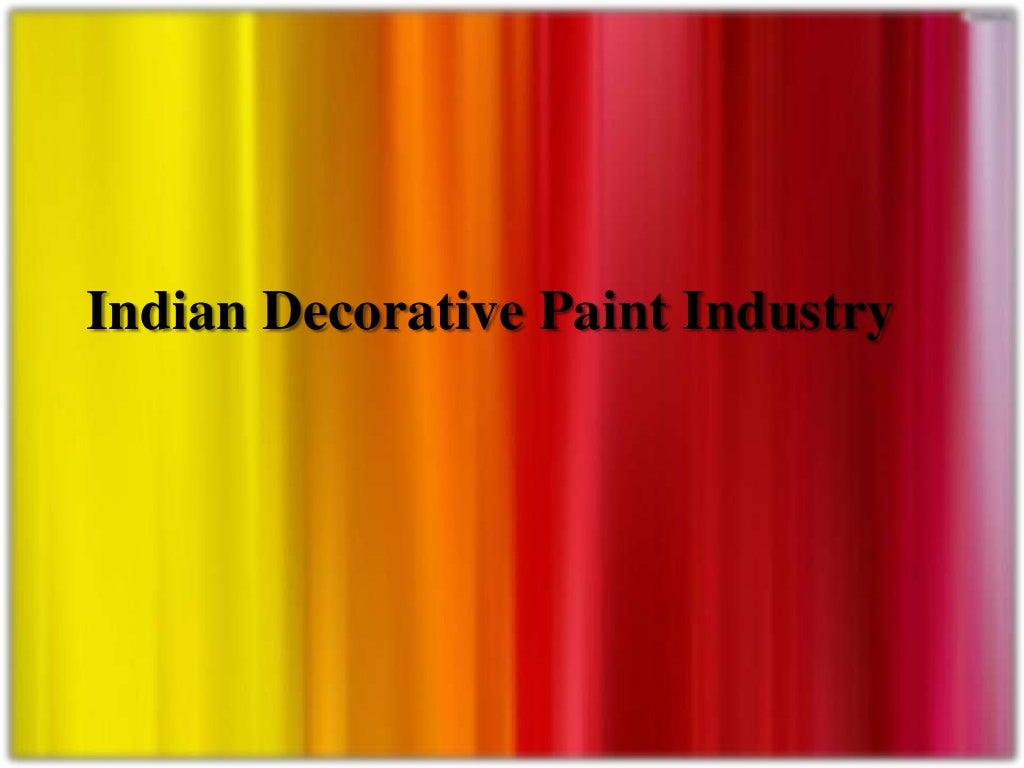Indian decorative paint industry