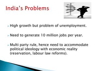 Growing FDI InflowsIndia is ranked second in AT Kearney’s FDI confidence index (2007)Electronic equipment, manufacturing and telecom have witnessed significant FDI inflow* Provisional  Source: Department of Commerce