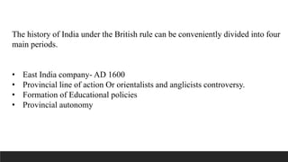 Indian education during british period | PPTX