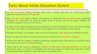 Indian education system challenges | PPTX
