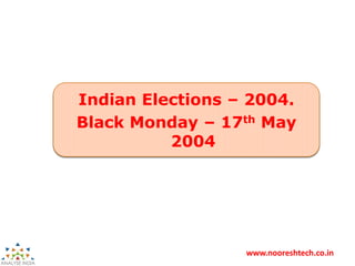 www.nooreshtech.co.in
Indian Elections – 2004.
Black Monday – 17th May
2004
 