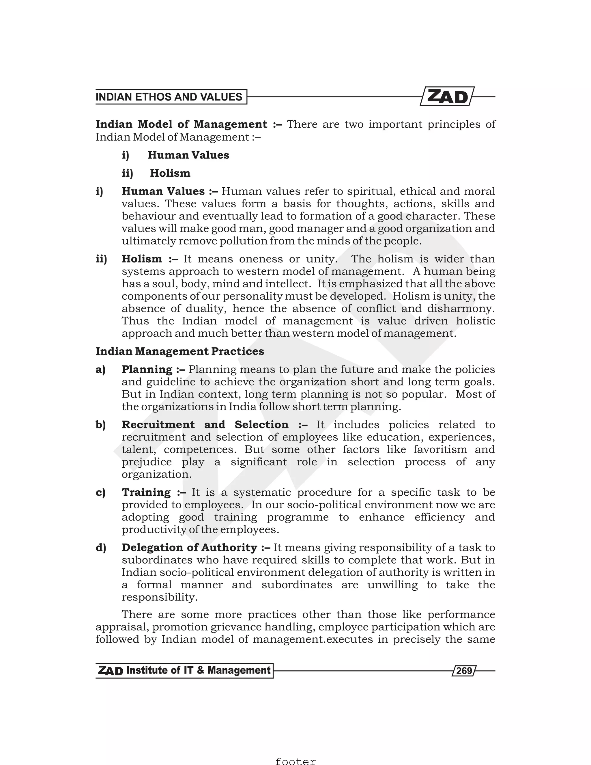 Indian etos and value (mba zad mdu) | PDF