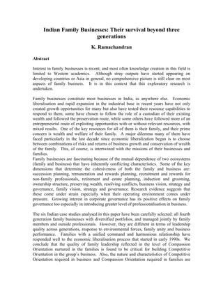 Indian family businesses | PDF